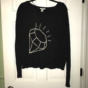 Charcoal grey Diamond sweater